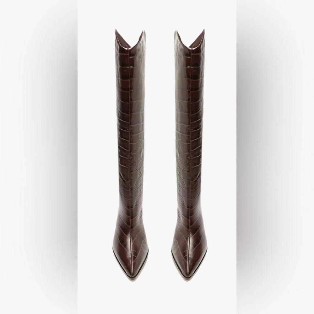 NEW SCHUTZ MARYANA BLOCK BOOT Women’s Size: 10.5B Dark Chocolate